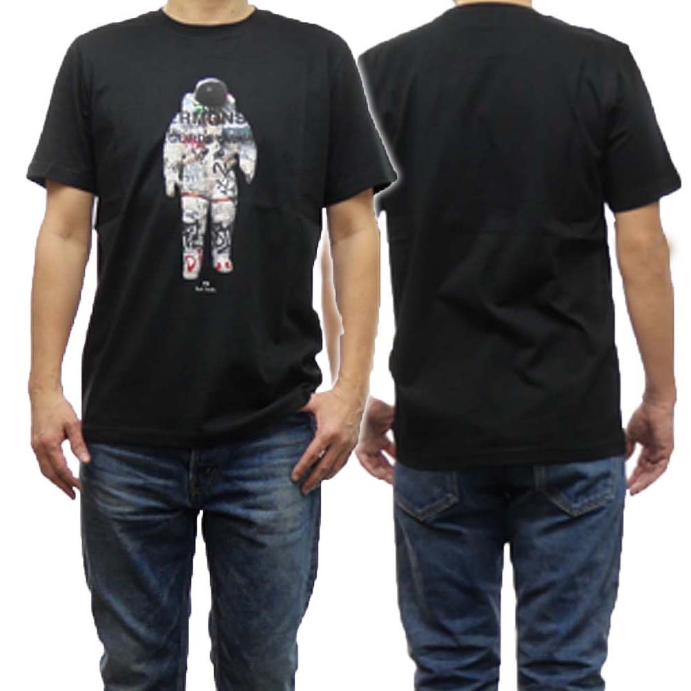 ポール・スミス (ポールスミス) PS PAUL SMITH メンズクルーネックTシャツ M2R 011R MP4445 ブラック /2024春夏新作