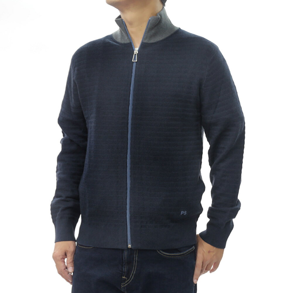 PS PAUL SMITH ポールスミス ジップアップ カーディガン M2R 509Z T22512 メンズ ネイビー