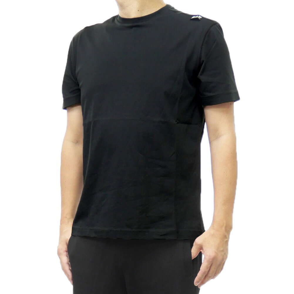 EMPORIO ARMANI エンポリオ アルマーニ EA7 メンズ クルーネックTシャツ 6DPT06 PJFFZ ブラック バックプリント イーエーセブン