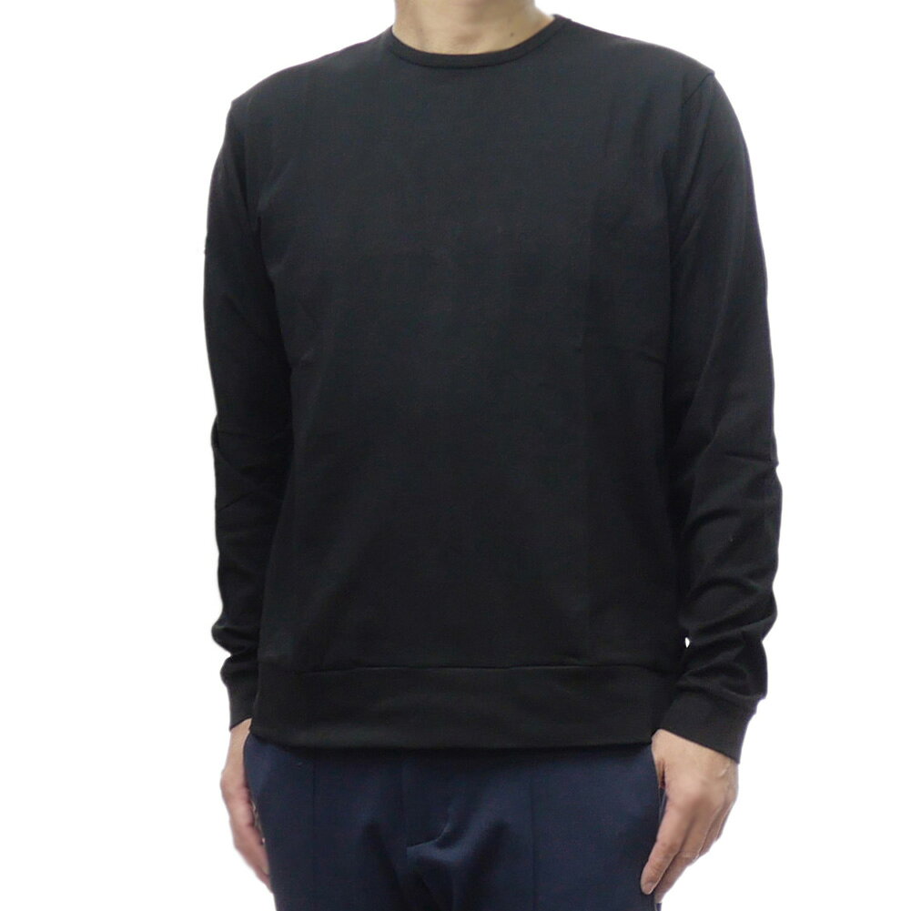 GIAB’S ARCHIVIO ジャブス アルキビオ メンズ クルーネック ロングTシャツ GRT/L COT001 ブラック 定番 人気商品 ロンT 無地 万能