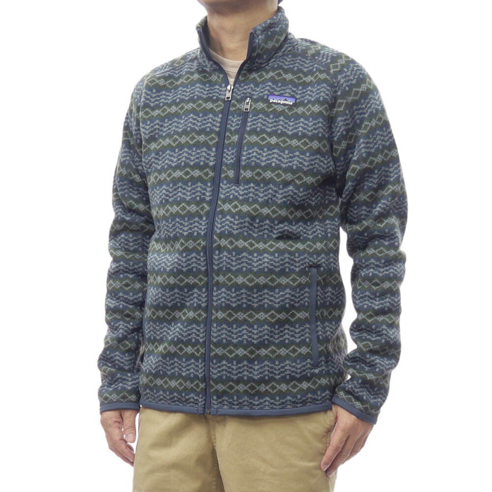 PATAGONIA パタゴニア メンズ フリースジャケット 25528 / MEN’S BETTER SWEATER JACKET（メンズ ベターセータージャケット） MNSM ブルー系マルチ レトロ キャンプ