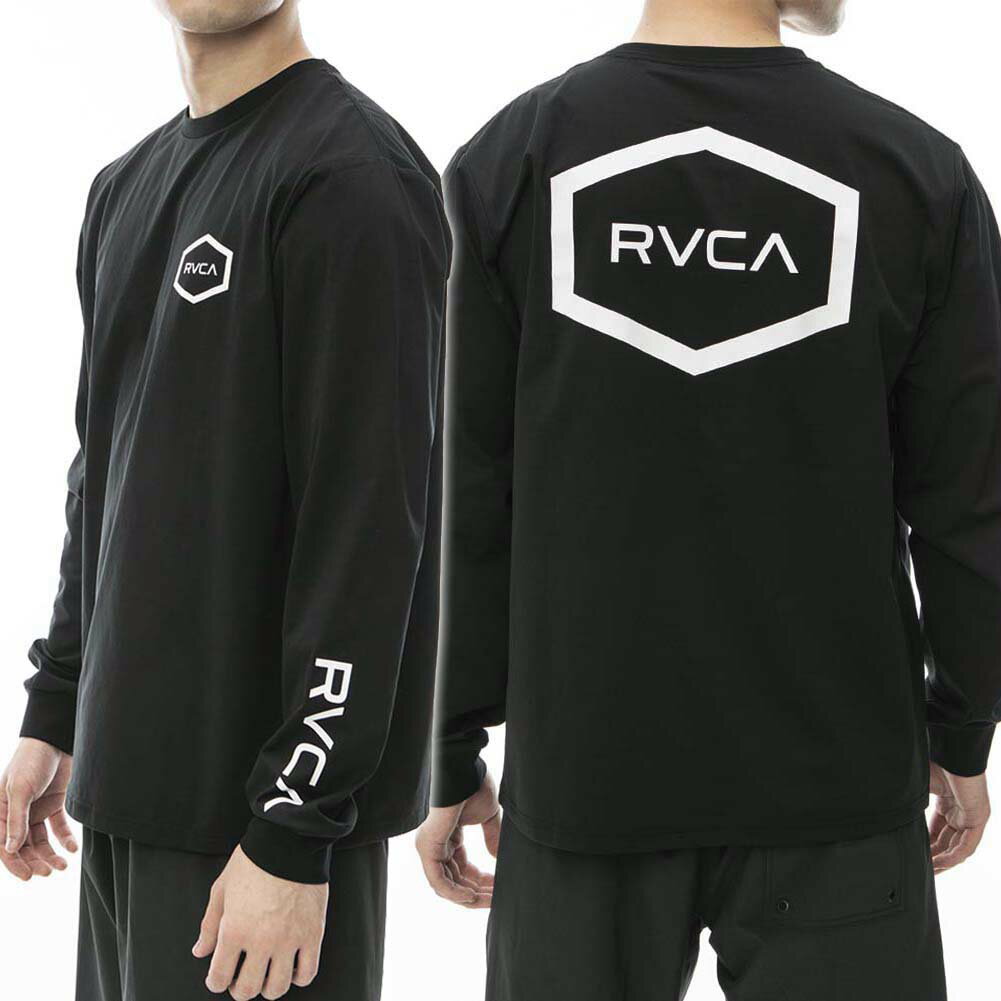 楽天TRE STYLE（ルーカ）RVCA メンズクルーネックロングTシャツ BE041801 / HEX SORF LS ブラック /2024春夏新作