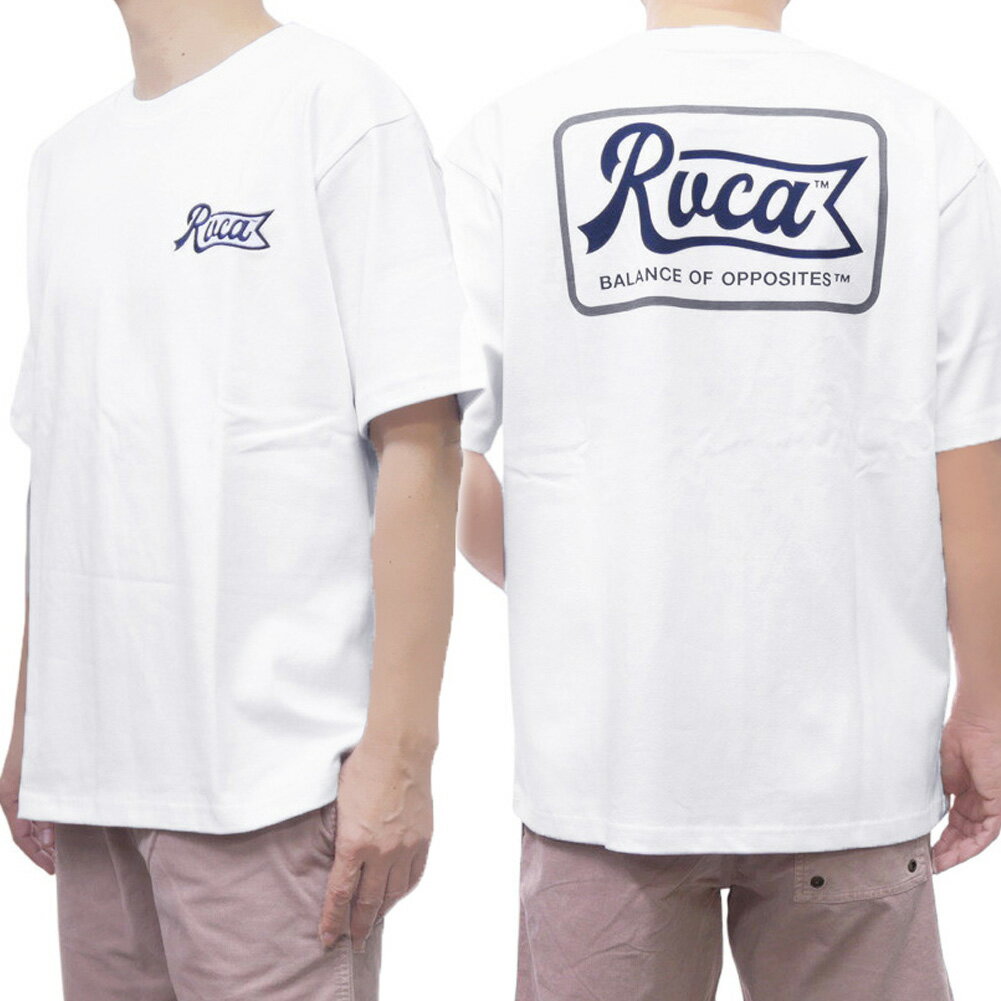 RVCA ルーカ クルーネック Tシャツ BF041253 PEN SCRIPT SS 半袖 ブランド ロゴ バック プリント カジュアル スポーティ トレーニング コットン ホワイト 国内正規品