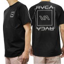 RVCA ルーカ クルーネック Tシャツ ラッシュガード BF041870 ILL ESCAPE SQUARE SFST 半袖 ブランド ロゴ バックプリントカジュアル スポーティ サーフ 海 速乾 日焼け止め UV加工 メンズ ブラック 国内正規品
