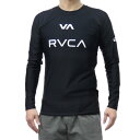 RVCA ルーカ ラッシュガード BF041880 VA RVCA RASH LS 長袖 ブランド ロゴ カジュアル スポーティ メンズ ブラック 国内正規品