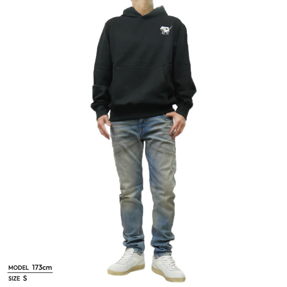 THE NORTH FACE ノースフェイス 裏起毛 プルオーバー パーカー NF0A8C33 U CARTOON LOGO RELAXED HOODIE ロゴ ブランド カジュアル 大きいサイズ メンズ ブラック