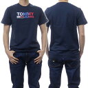 (トミージーンズ)TOMMY JEANS メンズクルーネックTシャツ DM0DM10235 ネイビー