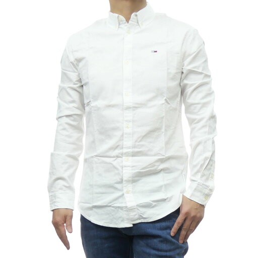 TOMMY JEANS トミージーンズ オックスフォードシャツ DM09594 メンズ ホワイト TOMMY JEANS トミージーンズ オックスフォードシャツ DM09594 メンズ ホワイト