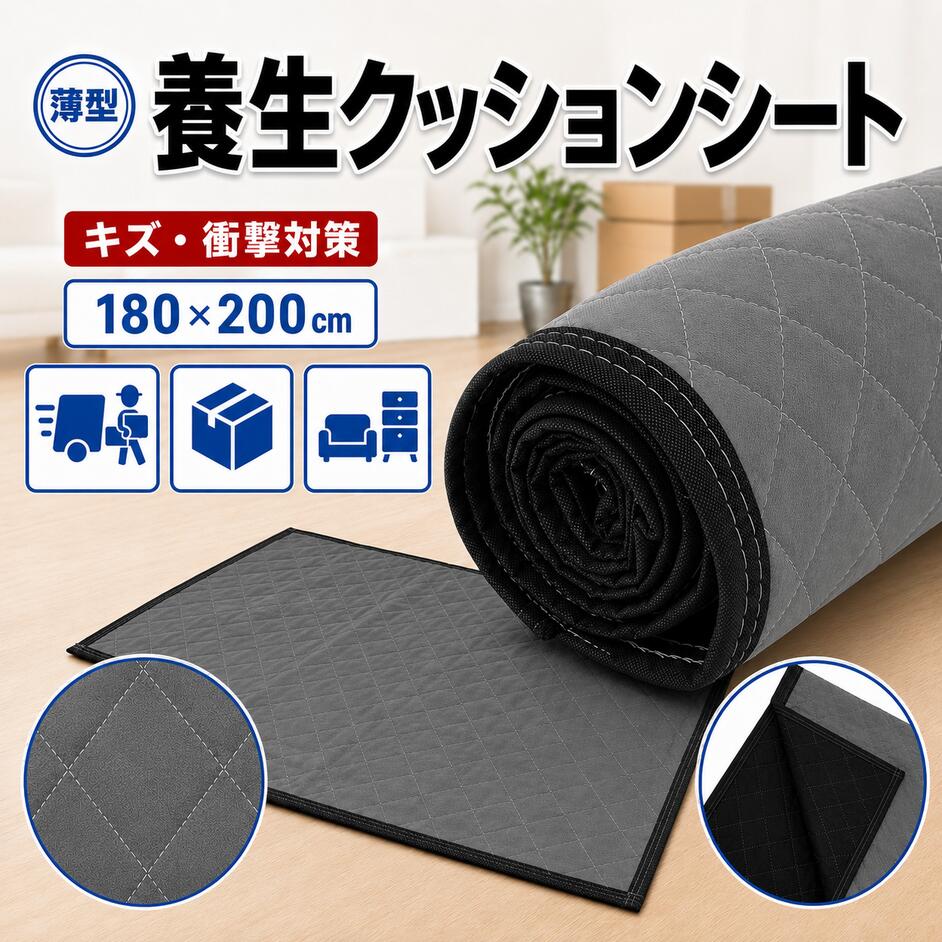 【スーパーSALE限定★50%OFFクーポン】 養生 マット 養生クッションマット 養生シート 引越し 運送 家具 荷物 傷 汚れ防止 保護シート 軽量 薄め 不織布 業務用 DREI