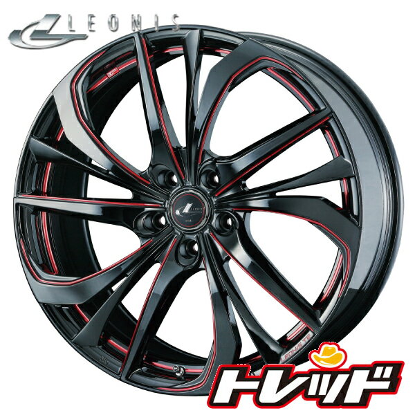 【30/50プリウス】 送料無料 215/45R17 TOYO PROXES Sport トーヨー プロクセス スポーツ Weds LEONIS TE BK/SC[RED]（ブラック/SCマシニング[レッド]） 新品サマータイヤ ホイール4本セット 5H100