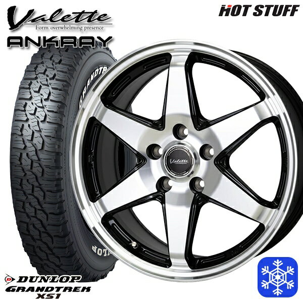 215/70R16 100/97N デリカD5 2024〜2025年製 ダンロップ グラントレック XS1 ホワイトレター HotStuff ヴァレット アンクレイ BP 16インチ 6.0J 5H114.3 114.3 新品 スタッドレス1台分4本セット