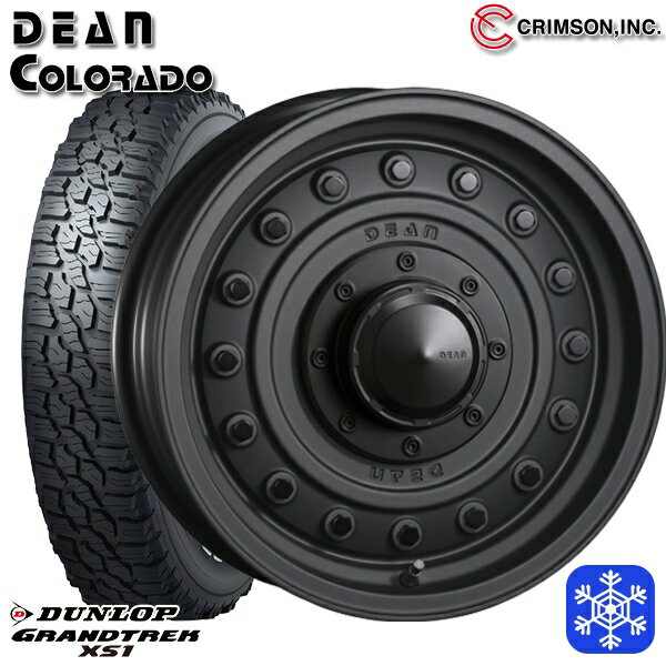 215/70R16 100Q デリカD5 2024〜2025年製 ダンロップ グラントレック XS1 ホワイトレター クリムソン ディーンコロラド MC 16インチ 7.0J 5H114.3 新品 スタッドレス1台分4本セット