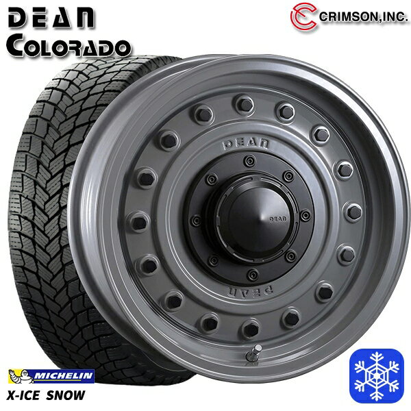 215/65R16 102T XL ハイエース ※車検非対応 2024〜2025年製 ミシュラン エックスアイススノー クリムソン ディーンコロラド SG 16インチ 6.5J 6H139.7 新品 スタッドレス1台分4本セット
