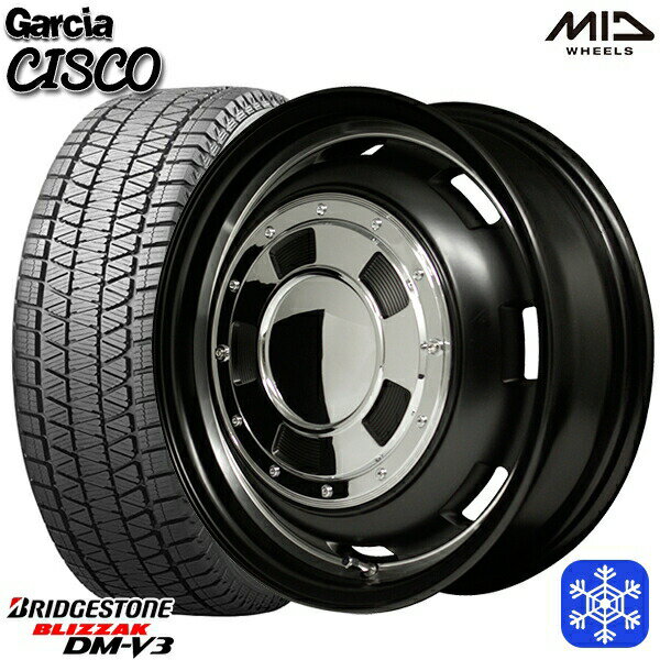 175/80R16 ジムニー 2024〜2025年製 ブリヂストン ブリザック DMV3 MID ガルシアシスコ セミグロスブラック 16インチ 5.5J 5H139.7 新品 スタッドレス1台分4本セット