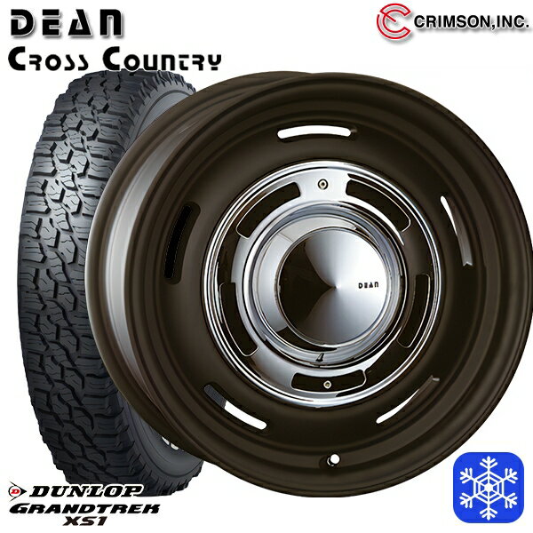 215/70R16 100Q デリカD5 2024〜2025年製 ダンロップ グラントレック XS1 ホワイトレター クリムソン ディーンクロスカントリー BK 16インチ 6.5J 5H114.3 新品 スタッドレス1台分4本セット