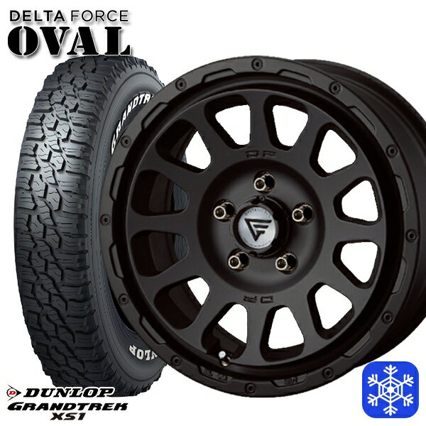 【2/18はP最大36.5倍】215/70R16 100Q デリカD5 2023年製 ダンロップ グラントレック XS1 ホワイトレター デルタフォースオーバル MB 16インチ 7.0J 5穴 114.3 スタッドレスタイヤホイール4本セット 送料無料