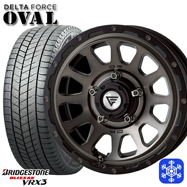 215/70R16 100Q ジムニーシエラ 2024〜2025年製 ブリヂストン ブリザック VRX3 デルタフォースオーバル マットスモークポリッシュ 16インチ 6.0J 5H139.7 新品 スタッドレス1台分4本セット