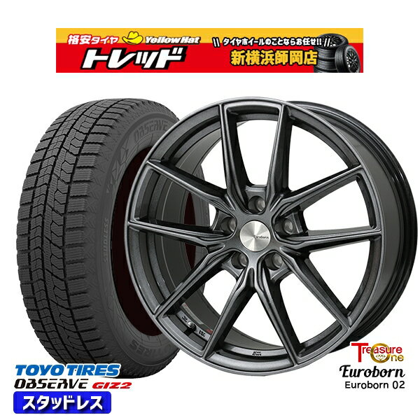 MINI クロスオーバー(F60) 205/65R162023年製 トーヨー オブザーブ ギズ2 トレジャーワン ユーロボーン 02 GM 16インチ 7.0J 5H112 スタッドレスタイヤホイール4本セット