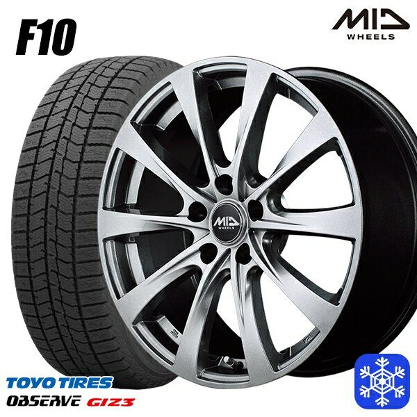 205/65R15 ステップワゴン オデッセイ 2024年製 トーヨー オブザーブ ギズ3 MID ユーロスピード F10 メタリックグレー 15インチ 6.0J 5H114.3 スタッドレスタイヤホイール4本セット