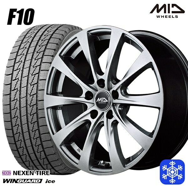215/65R16 98Q アルファード ヴェルファイア 2024〜2025年製 ネクセン WINGUARD ice MID ユーロスピード F10 メタリックグレー 16インチ 6.5J 5H114.3 新品 スタッドレス1台分4本セット