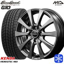 【取付対象】175/65R14 ヴィッツ デミオ 2023年製 ケンダ アイステックネオ KR36 MID ユーロスピード G10 メタリックグレー 14インチ 5.5J 4穴 100 スタッドレスタイヤホイール4本セット 送料無料