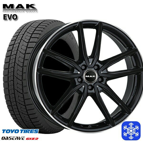 245/45R18 Vクラス W447用 2021〜2022年製 トーヨー オブザーブ ギズ2 MAK EVO グロスブラックミラーリング 18インチ 8.0J 5H112 +48 新品 スタッドレス1台分4本セット