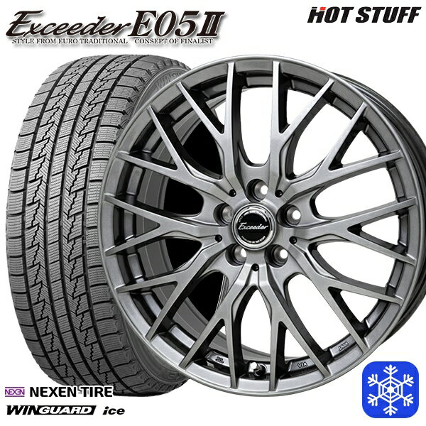215/65R16 98Q インプレッサXV フォレスターSH系 2024〜2025年製 ネクセン ウィンガードアイス HotStuff エクシーダー E05II DS 16インチ 6.5J 5H100 新品 スタッドレス1台分4本セット