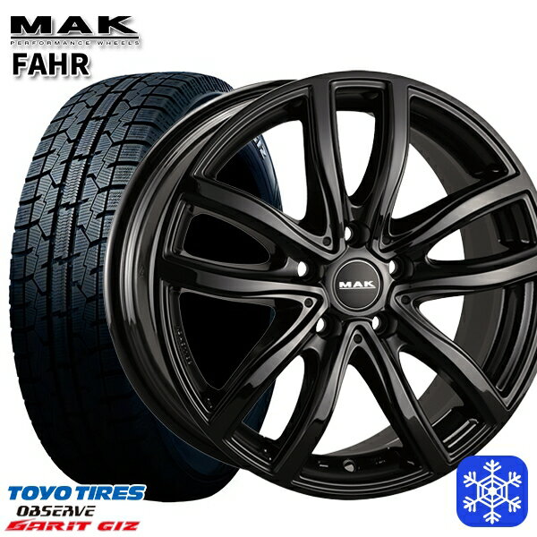 225/50R17 BMW G42 G20/G21 G22/G23用 2022年製 トーヨー ガリット ギズ MAK FAHR グロスブラック 17インチ 7.5J 5H112 +30 新品 スタッドレス1台分4本セット