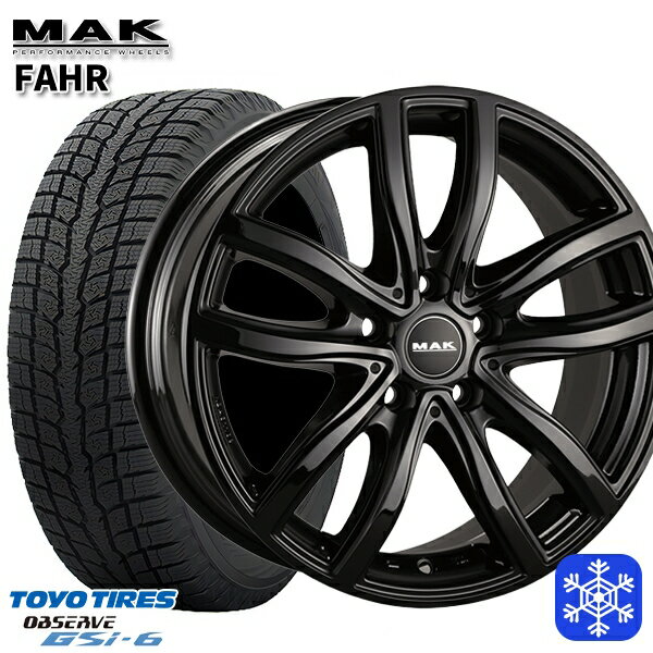 225/60R18 BMW X3 G01 X4 G02用 2022〜2023年製 トーヨー オブザーブ GSi-6 MAK FAHR グロスブラック 18インチ 7.5J 5H112 +28 新品 スタッドレス1台分4本セット