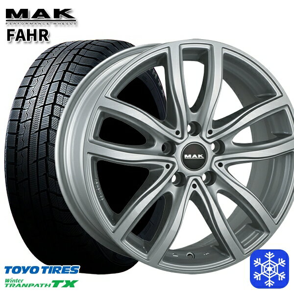 【取付対象】215/60R17 BMW U06用 2022〜2023年製 トーヨー ウィンター トランパス TX MAK FAHR シルバー 17インチ 7.5J 5H112 +48 スタッドレスタイヤホイール4本セット 送料無料