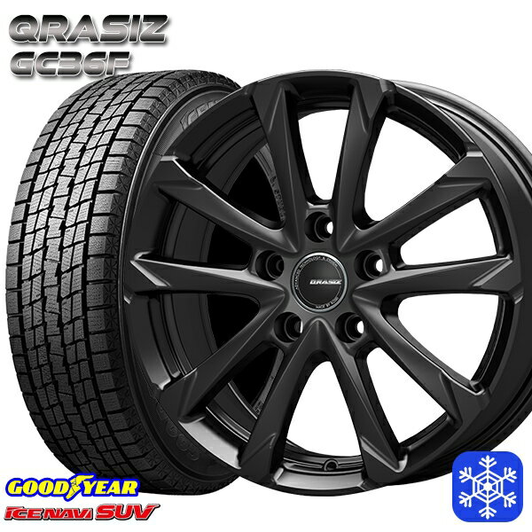 235/60R18 レクサスRX 2022〜2023年製 グッドイヤー アイスナビSUV クレイシズ GC36F グロスブラック 18インチ 7.0J 5H114.3 スタッドレスタイヤホイール4本セット