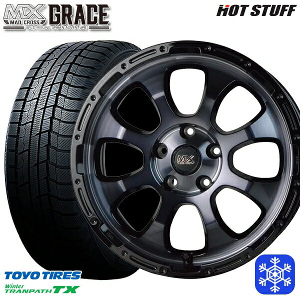 215/65R16 98Q アルファード ヴェルファイア 2022〜2023年製 トーヨー ウィンター トランパス TX HotStuff マッドクロスグレイス BKC/BK 16インチ 7.0J 5H114.3 スタッドレスタイヤホイール4本セット