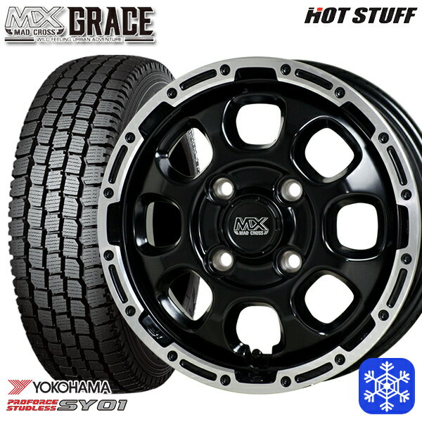 145/80R12 80/78N 2023〜2024年製 ヨコハマ SY01 HotStuff マッドクロスグレイス GB/P 12インチ 4.0J 4H100 新品 スタッドレス1台分4本セット