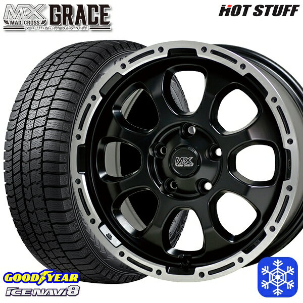 215/65R16 98Q アルファード ヴェルファイア 2022〜2023年製 グッドイヤー アイスナビ8 HotStuff マッドクロスグレイス GB/P 16インチ 7.0J 5H114.3 スタッドレスタイヤホイール4本セット