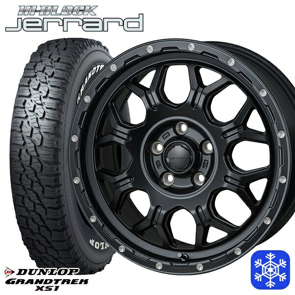 215/70R16 100Q デリカD5 2024〜2025年製 ダンロップ グラントレック XS1 ホワイトレター MONZA ハイブロック ジェラード 16インチ 7.0J 5H114.3 新品 スタッドレス1台分4本セット