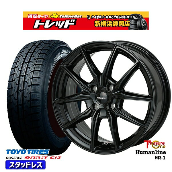 165/55R14 モコ ルークス 2022〜2023年製 トーヨー ガリット ギズ トレジャーワン ヒューマンライン HR1 ブラック 14インチ 4.5J 4H100 スタッドレスタイヤホイール4本セット