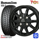 145/80R12 80/78N 2023〜2024年製 ヨコハマ SY01 トレジャーワン ヒューマンライン HR2 BK 12インチ 3.5J 4H100 新品 スタッドレス1台分4本セット