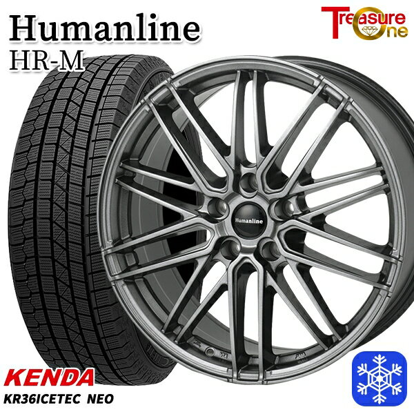 235/55R18 RAV4 NX 2023年製 ケンダ アイステックネオ KR36 トレジャーワン ヒューマンライン HRM GM 18インチ 7.5J 5H114.3 新品 スタッドレス1台分4本セット