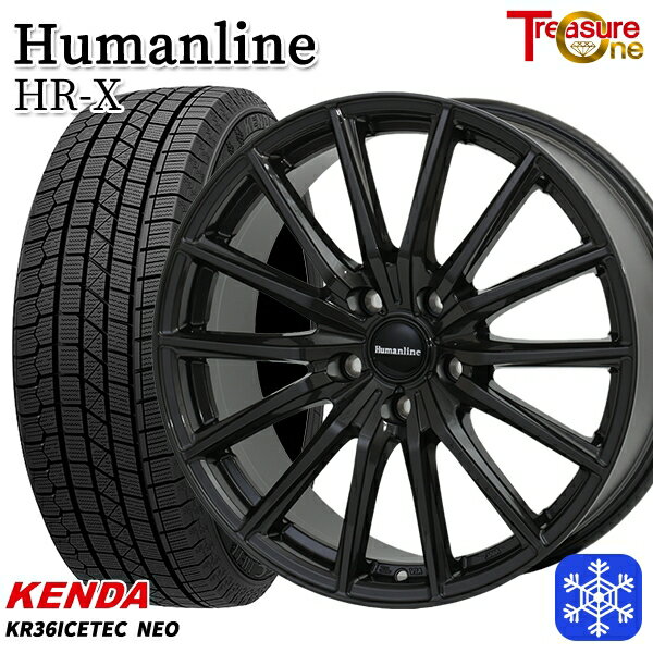 235/55R18 RAV4 NX 2023年製 ケンダ アイステックネオ KR36 トレジャーワン ヒューマンライン HRX TB 18インチ 7.5J 5H114.3 新品 スタッドレス1台分4本セット