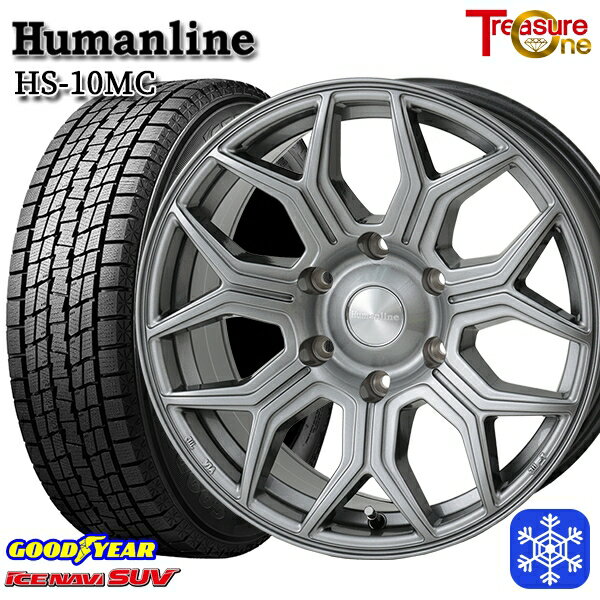265/65R17 ハイラックス プラド 2023〜2024年製 グッドイヤー アイスナビSUV トレジャーワン ヒューマンライン HS10MC DG 17インチ 8.0J 6H139.7 新品 スタッドレス1台分4本セット