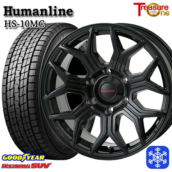265/65R17 ハイラックス プラド 2023〜2024年製 グッドイヤー アイスナビSUV トレジャーワン ヒューマンライン HS10MC BK 17インチ 8.0J 6H139.7 新品 スタッドレス1台分4本セット