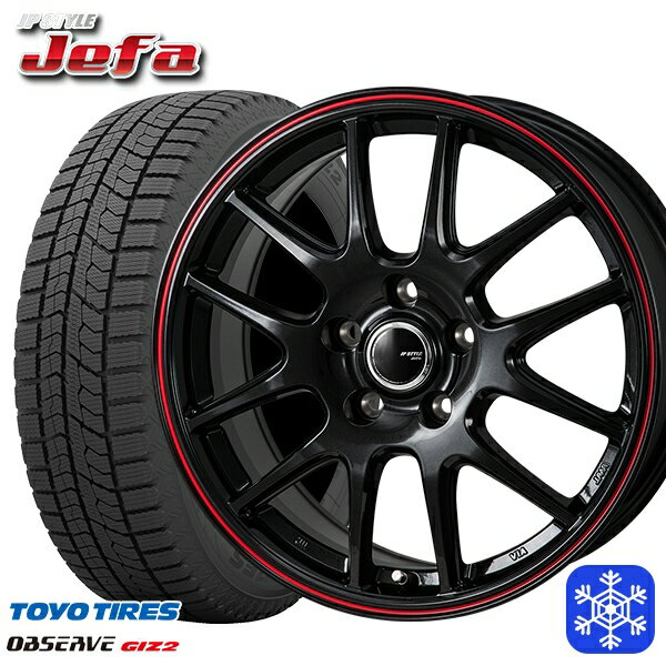 【取付対象】195/65R15 30/50プリウス インプレッサ 2021〜2022年製 トーヨー オブザーブ ギズ2 MONZA JPスタイル ジェファ BK 15インチ 6.0J 5穴 100 スタッドレスタイヤホイール4本セット 送料無料