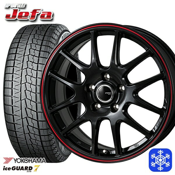 215/65R16 98Q アルファード ヴェルファイア 2023年製 ヨコハマ アイスガード IG70 MONZA JPスタイル ジェファ BK 16インチ 6.5J 5H114.3 スタッドレスタイヤホイール4本セット