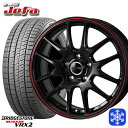 【取付対象】215/45R17 ノア ヴォクシー 2022〜2023年製 ブリヂストン ブリザック VRX2 MONZA JPスタイル ジェファ BK 17インチ 7.0J 5穴 114.3 スタッドレスタイヤホイール4本セット 送料無料