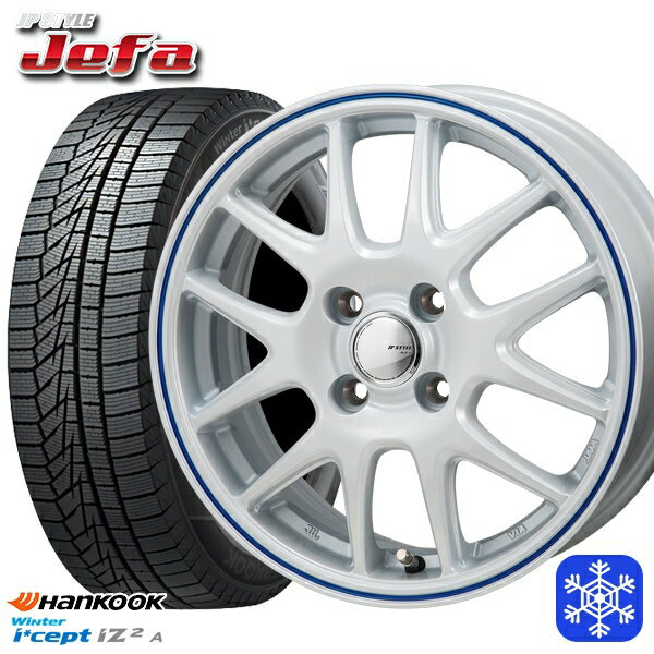 155/65R13 モコ ルークス 2022年製 HANKOOK ハンコック W626 MONZA JPスタイル ジェファ WH 13インチ 4.0J 4H100 スタッドレスタイヤホイール4本セット