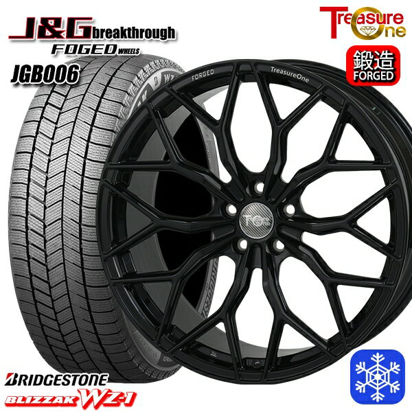 レクサスRX 235/50R21 2025年製 ブリヂストン ブリザック WZ1 トレジャーワン J&Gブレイクスルー JGB006 ブラック [鍛造ホイール] 21インチ 8.5J 5H114.3+40 新品 スタッドレス1台分4本セット