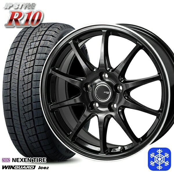 【取付対象】205/60R16 エスティマ マツダ3 2023年製 ネクセン WINGUARD ice2 MONZA JPスタイル R10 16インチ 6.5J 5穴 114.3 スタッドレスタイヤホイール4本セット 送料無料