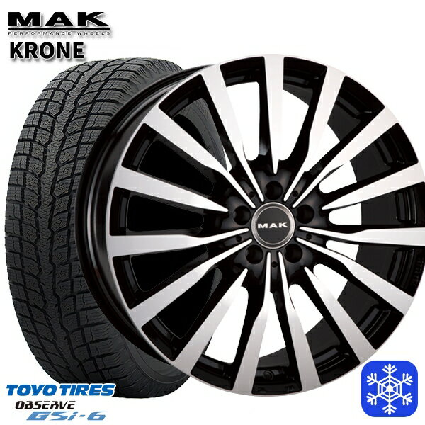 265/60R18 ベンツ Gクラス W463用 2022〜2023年製 トーヨー オブザーブ GSi-6 MAK KRONE ブラックミラー 18インチ 8.0J 5H130 新品 スタッドレス1台分4本セット