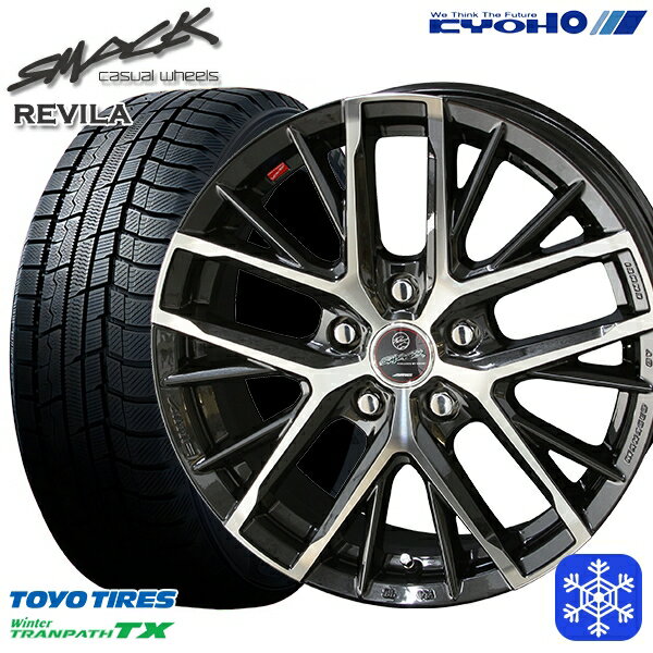 【取付対象】235/60R18 レクサスRX 2022〜2023年製 トーヨー ウィンタートランパス TX KYOHO スマック レヴィラ 18インチ 8.0J 5穴 114.3 スタッドレスタイヤホイール4本セット 送料無料