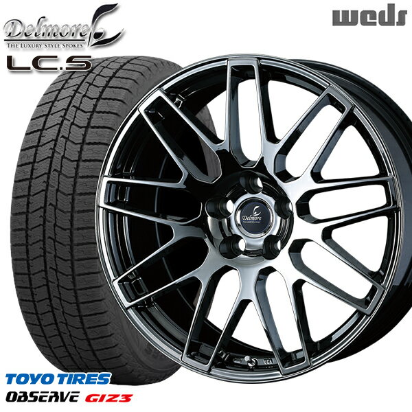 235/45R18 レクサスIS 2024〜2025年製 トーヨー オブザーブ ギズ3 Weds デルモア LCS SBC ※M14純正ボルト使用 18インチ 8.0J 5H114.3 新品 スタッドレス1台分4本セット